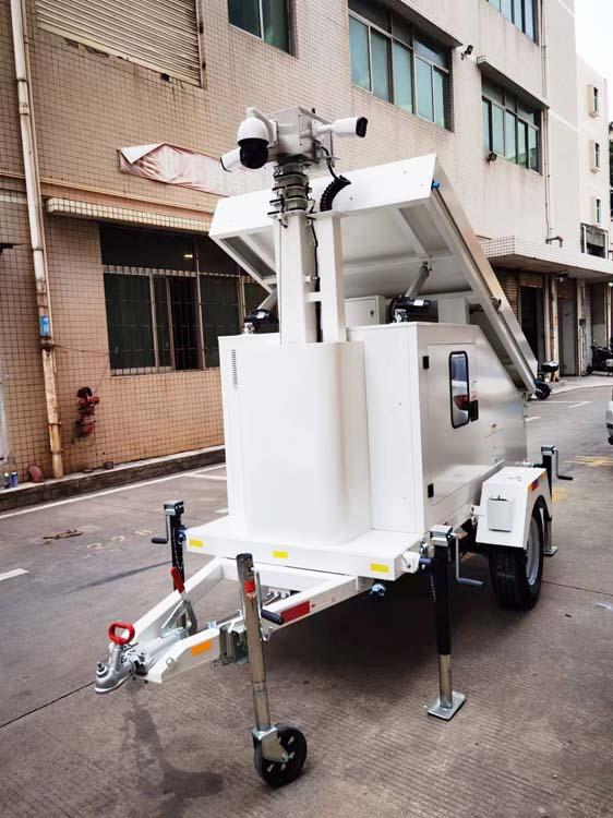 Mobile Solar Surveillance Tower Solar Trailer For Construction Works