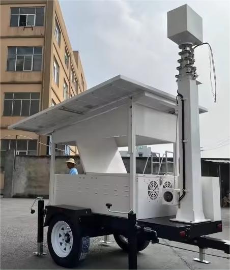 Mobile Solar Surveillance Trailer Security camera trailer For ...