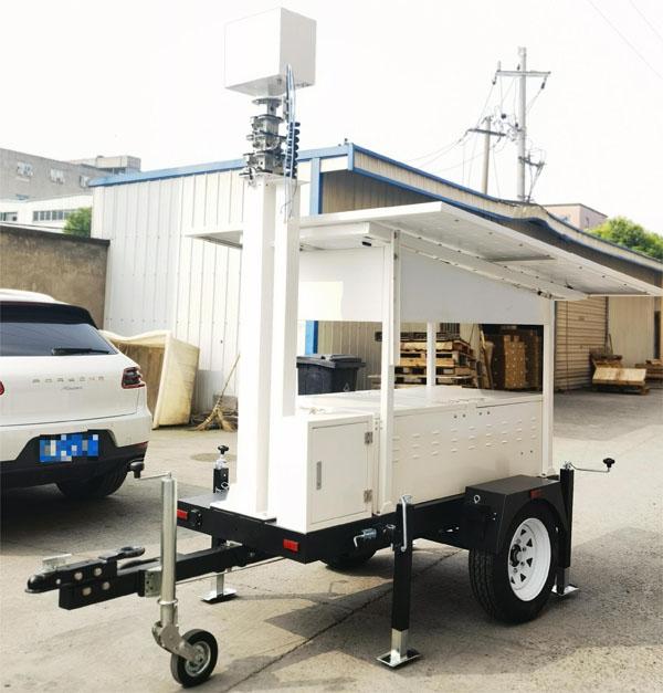 Mobile Solar Surveillance Trailer Security camera trailer For ...
