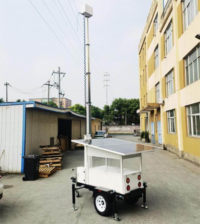 Mobile Solar Surveillance Trailer Security camera trailer For ...