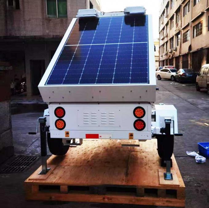 Mobile Solar Light Tower With 4*100W LED For Construction Works Lighting