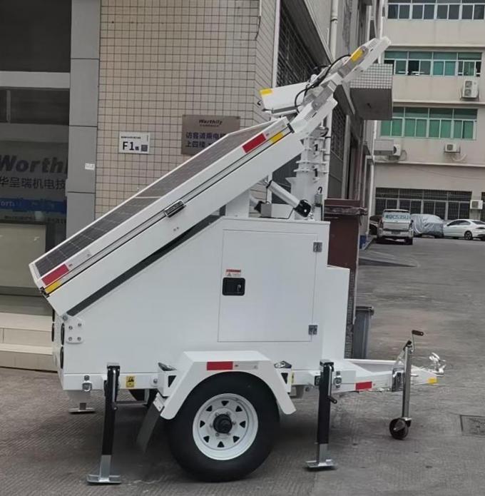 Mobile Solar Light Tower With 4*100W LED For Construction Works Lighting