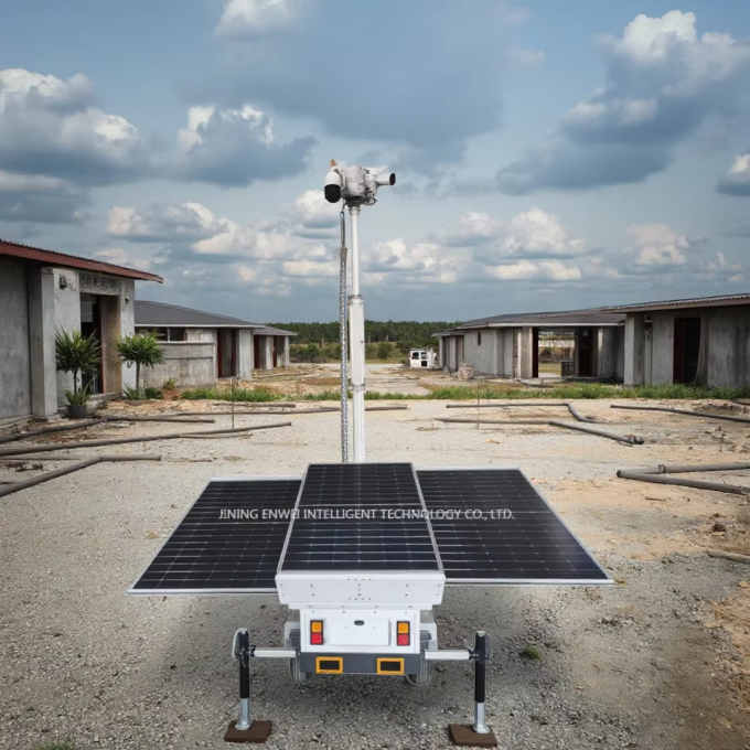 New Design Solar Surveillance Trailer With 4K Camera For Remote Areas ...