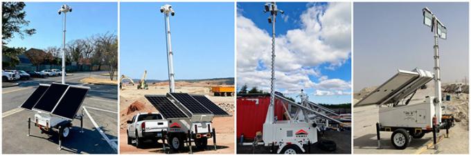 Mobile Security Camera Trailer Mobile CCTV Trailer For Building Works ...