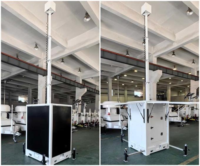 Solar Powered Mobile CCTV Surveillance Tower for Construction Site ...