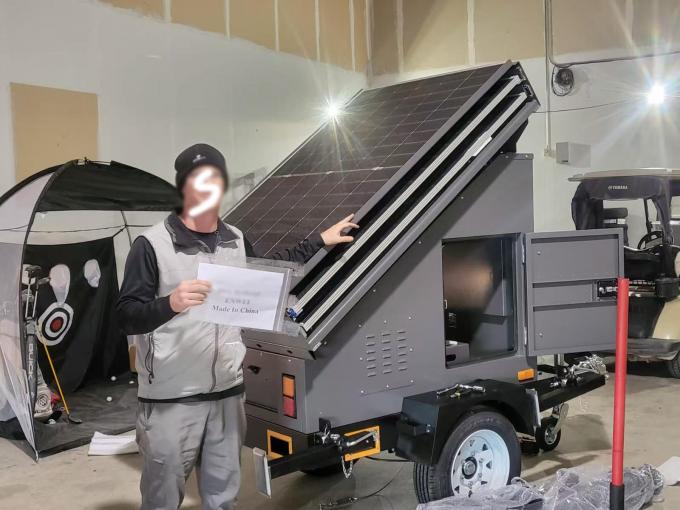 High Reliability Solar Power Panels Cctv Security Trailers For Parking ...