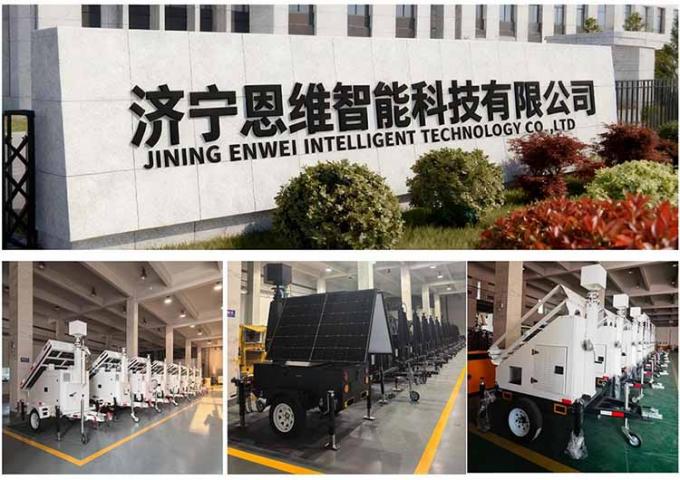 Off-Grid Mobile CCTV Trailers With Two Solar Panels For Temporary Sites