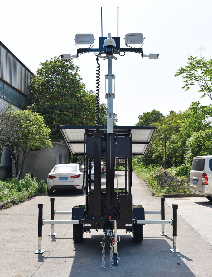 Solar Camera Trailer 2*435W Panels 6M Mast Mobile CCTV Surveillance ...