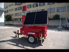 Foldable solar power camera trailer