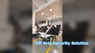 Solar cctv trailer with 3*400W solar panels for construction site