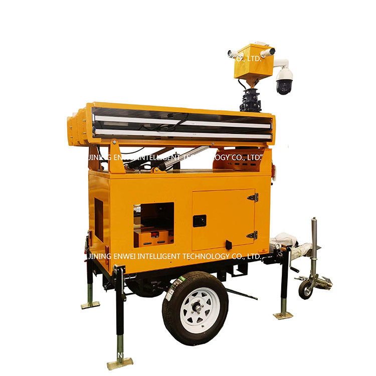 Mobile Solar Security Camera Trailer Portable Solar CCTV Trailer For ...