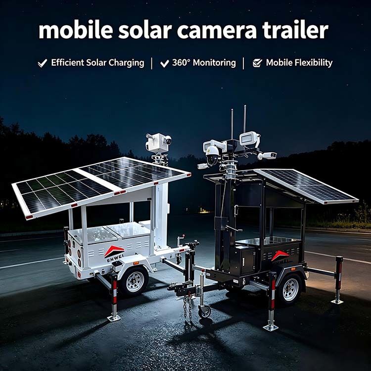 Solar Camera Trailer 2*435W Panels 6M Mast Mobile CCTV Surveillance ...
