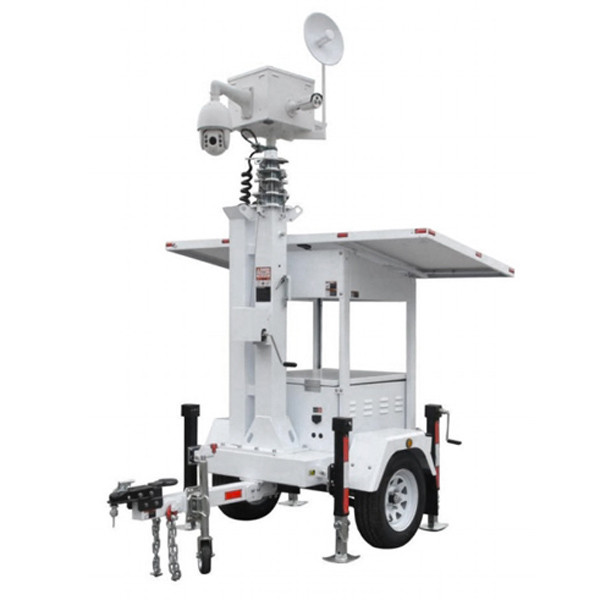 Mobile Solar Surveillance Trailer Security camera trailer For ...
