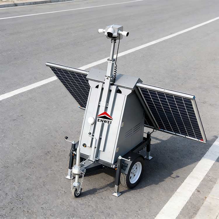 High Deployability Solar Camera Security Trailer Solar Power Cctv ...