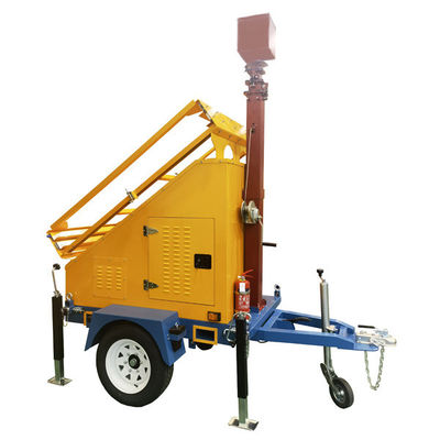 OEM Solar Panel Mobile Solar Trailer With 6m 7m Manual Telescopic Mast