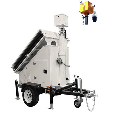 Mobile Site Solar Security Trailer Video Surveillance with HD cameras