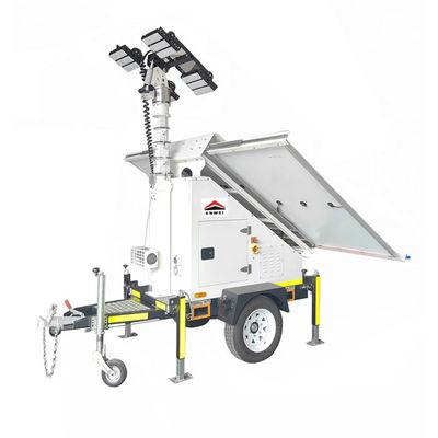 Versatile Affordable Solar Light Trailer With 4*250W 3*300W Solar Panels For Night Works
