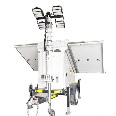 Energy Efficient Solar Light Towers With 3*380W Solar Panels For Night Work