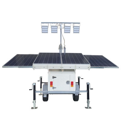 Solar Hybrid Light Tower With 4*300W Solar Panels 4*200Ah Batteries For Desert