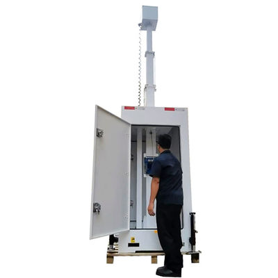 Mobile CCTV Surveillance Towers Security Solutions 6m Telescopic Mast For Parking Lot