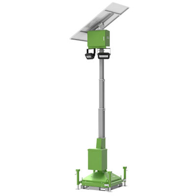 Mobile Solar Light Tower Temportary Lighting Tower  2*50W LED For Street Lighting
