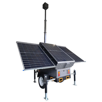 Solar Power Trailer Solar Surveillance Trailer For Bank Supermarket Hotel Monitoring