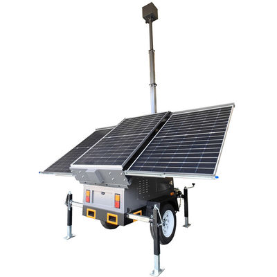 24 Hours Monitoring Mobile Surveillance Trailer For Hotel Outdoor Parking
