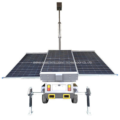 Video Recorder Surveillance Monitor Mobile Surveillance Trailer CCTV Camera Trailer For Security Company