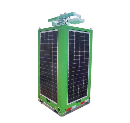 Solar Mobile Led Light Monocrystalline Silicon Tower Cuboid For Urban Traffic lighting