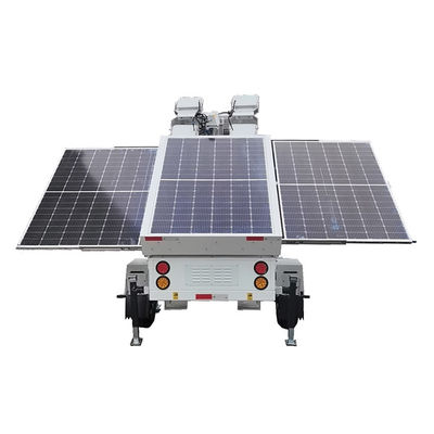 Customized Color Solar Power Telescopic Mast Led Tower Floodlighting Light Trailer For Remote Area Lighting