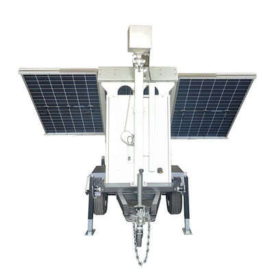 Portable Solar Panel System Security 5G High Definition Camera Cctv Trailer For Yard Monitoring