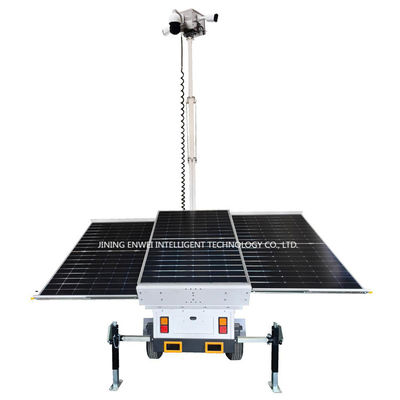 Solar Power Trailer CCTV Camera Trailer With 3*400W Solar Panels For Public Safety