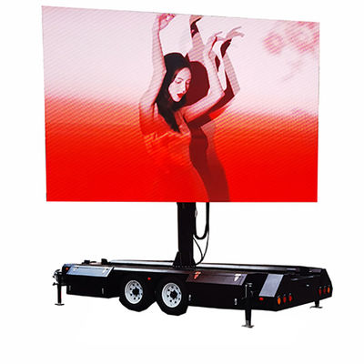 Solar Full Color LED Screen Display Remote Control Trailer For Large Scale Event