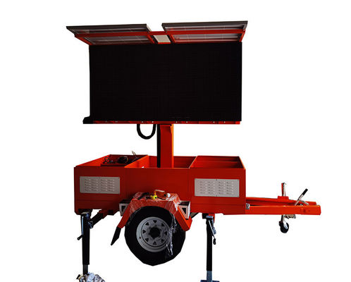 Green Environmental Protection Solar Power Mobile Led Display Screen Trailer For Cultural Square