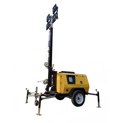 Portable Led Light Tower With 1600W LED For Night Construction Lighting