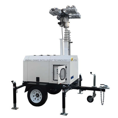 Diesel LED Lighting Towers With 8m Electric Mast For Emergency Rescue Lighting