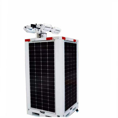 Solar Power Panel Led Light Tower Gel Battery Level 8 Wind Resistance Solar Led Cube For Road Construction Lighting