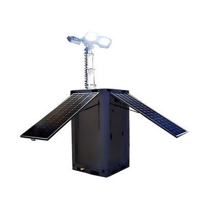 Green Environmental Protection Solar Power Panels LED Light Tower Cube For Remote Area Lighting