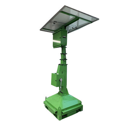 Solar Portable Street 2*50W LED Flood Lights Light Tower For Golf Course Lighting