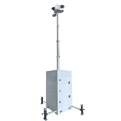 Easy Deploy Mobile Compact CCTV Surveillance Towers For Road Construction Works Monitoring