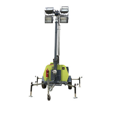 Strong Drive Mobile Diesel Lighting Tower 220V/50HZ For Open Pit Lighting