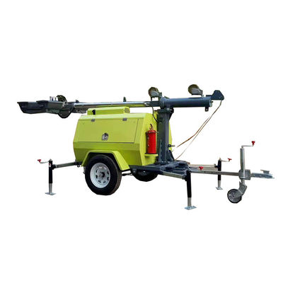 Trailer Hand Lifting Mobile Lighting Tower For Industrial Park Lighting
