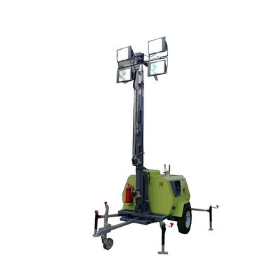 Easy To Operate 9 Meters High Mast Diesel Generator Light Trailer For Warehouse Monitoring