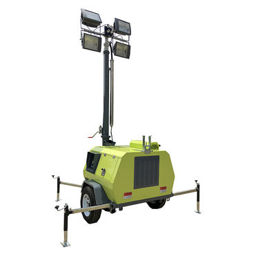 Flexible Convenient Outdoor Diesel Generator Light Moving Trailer For Temporary Lighting