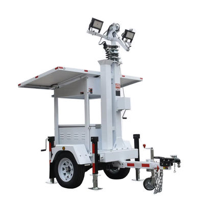 Mobile Solar Light Tower With 4*50W LED Lamps For Construction Sites Lighting
