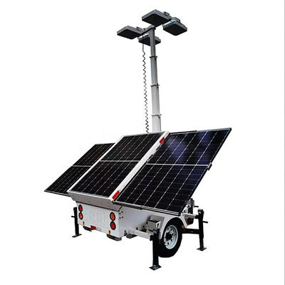 Solar Lighting Tower With 7m Electric Mast For Mineral Mining Lighting