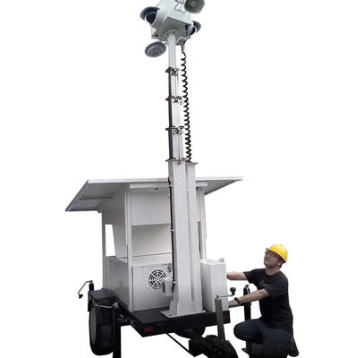 Superior Flexibility Mobile Security Camera Tower Mounted High Definition Cctv For Mine Monitoring
