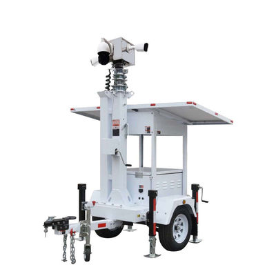 Solar Security Camera Trailer Mobile Surveillance Trailer For Public Security
