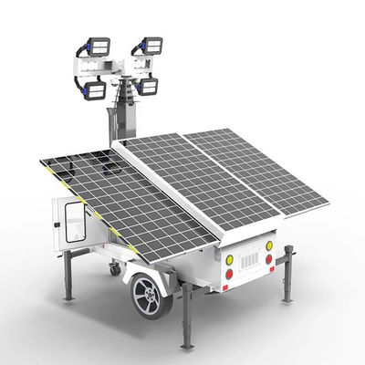 Portable Solar Lighting Tower With 4*100W LED Lights For Site Construction Lighting