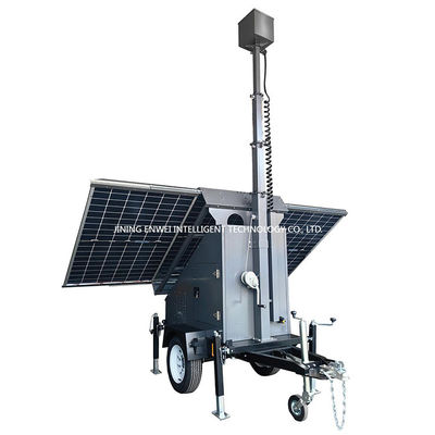 DC 24V Mobile Solar Surveillance Trailer Solar Monitoring Towers For Plant Monitoring